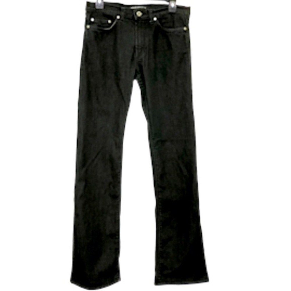 Versace Jeans Couture Denim Jeans Black Italy Size 46 Silver Medusa Logo